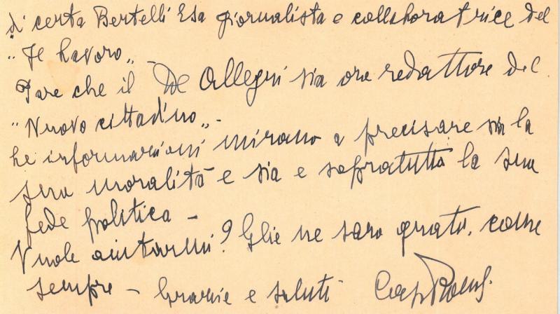 Lettera di Umberto Rondi a Giovanni Ansaldo, s.d. ma 1927 (2)