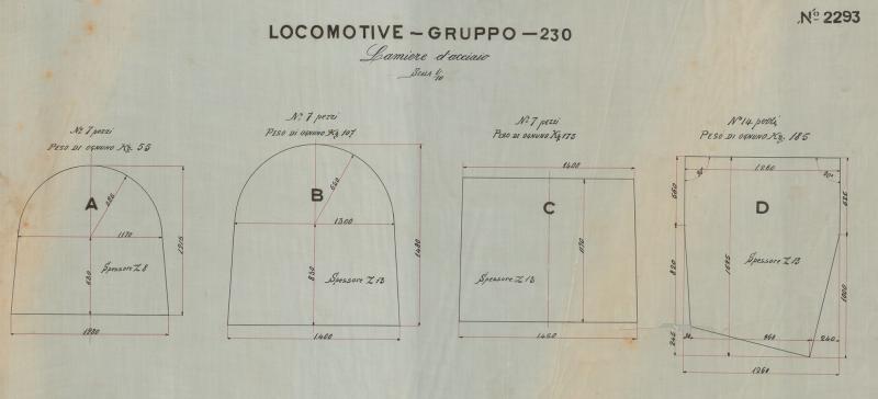 Locomotive gruppo 230 - lamiere