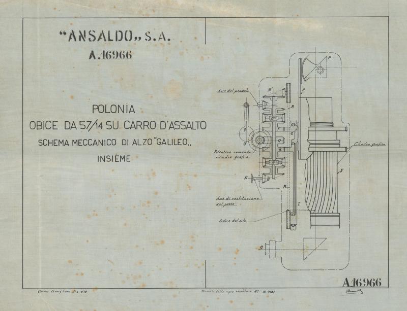 Obice 57/14 - Schema di alzo &quot;Galileo&quot;