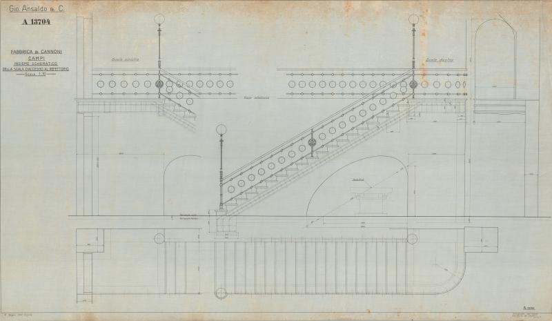 Fabbrica di cannoni - scala d&#039;accesso al refettorio