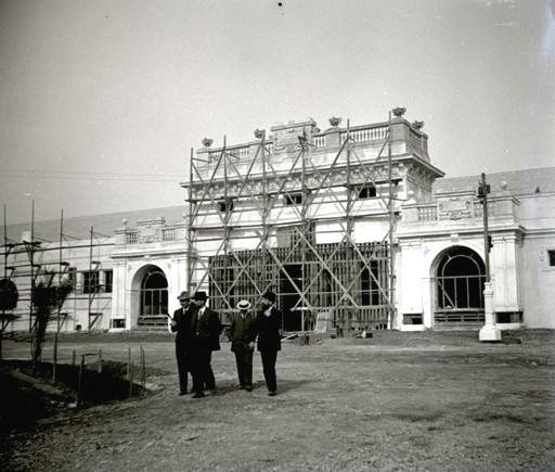 Padiglione della Mostra Italo Americana in costruzione