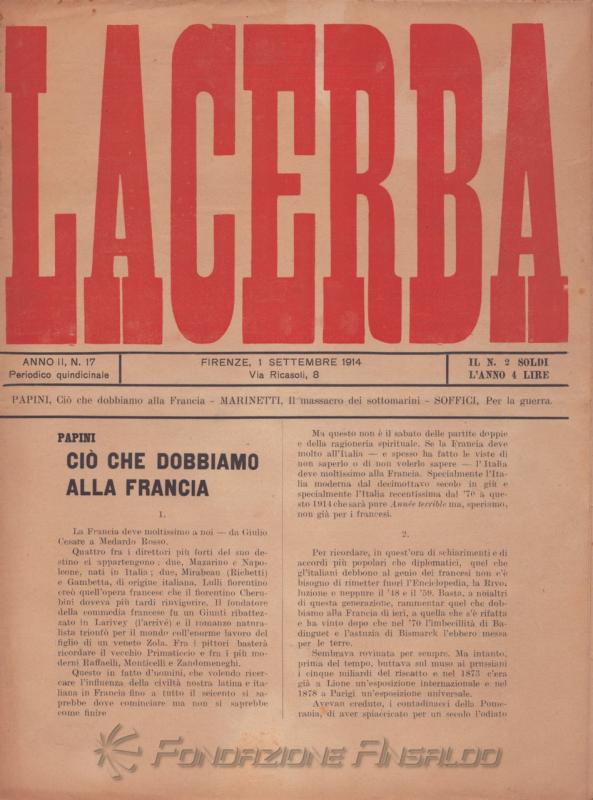 Lacerba, n. 17, 1914