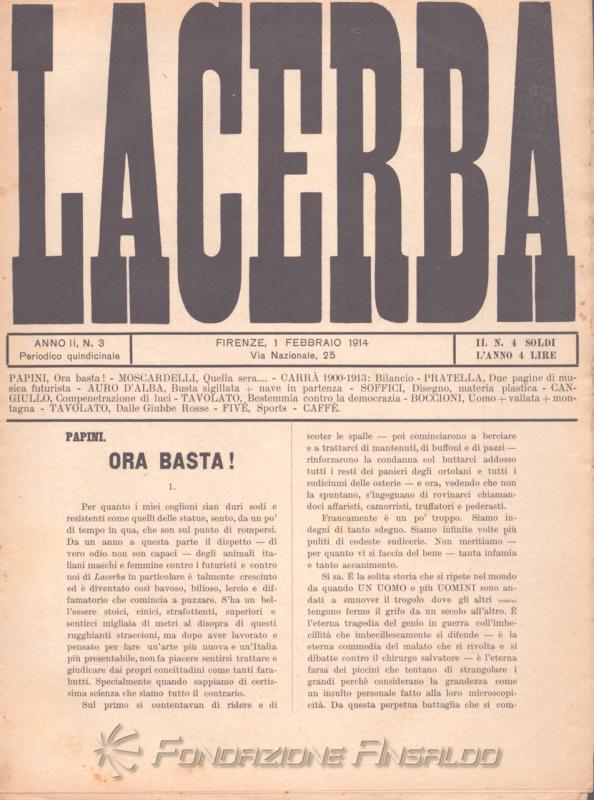 Lacerba, n. 3, 1914