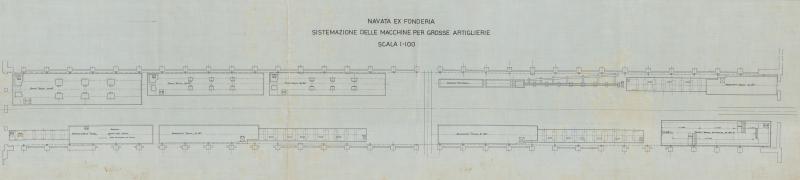 Stabilimento Meccanico di Sampierdarena - Officina Grosse artiglierie-sistemazione dei macchinari