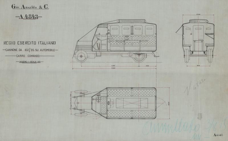 Cannone da 102/35 - carro comando