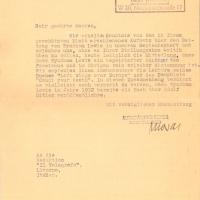 Lettera dalla rivista Europaische Revue a Giovanni Ansaldo, 5-10-1937