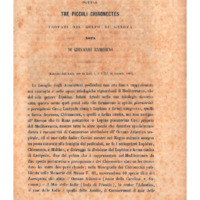 Nota di Giovanni Ramorino in "Tre piccoli Chironectes" - Archivio per la zoologia 31 dicembre 1861