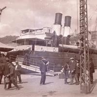 Ponte Federico Guglielmo - Imbarco di emigranti (taglio)