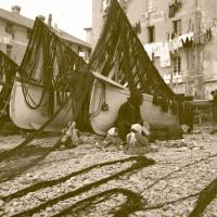 Scene di pescatori alla Foce - Vecchio e bambino (taglio)